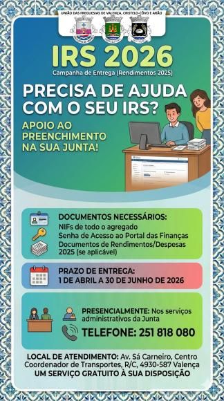 Servi&ccedil;o de Apoio ao Preenchimento da Declara&ccedil;&atilde;o de IRS 2026
