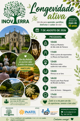 InovTerra Promove Dia de "Longevidade Ativa" a 7 de Agosto com Roteiro Cultural e Gastron&oacute;mico