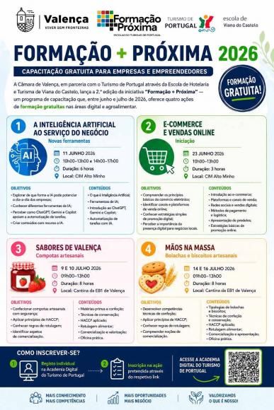 Valen&ccedil;a Promove Forma&ccedil;&atilde;o Gratuita para Empresas e Empreendedores em Junho e Julho