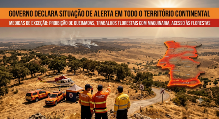 Governo declara situa&ccedil;&atilde;o de alerta em todo o territ&oacute;rio continental