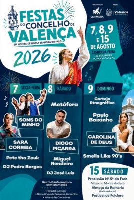 Festas do Concelho de Valen&ccedil;a 2026 celebram tradi&ccedil;&atilde;o e cultura em honra de Nossa Senhora do Faro