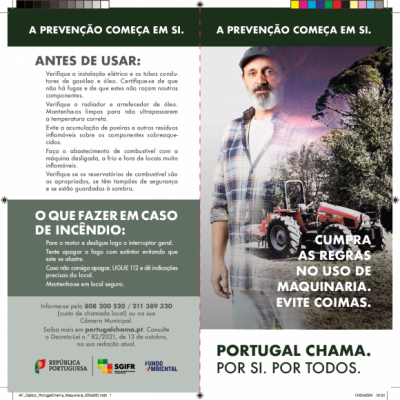 Perigo de Incêndio Rural «Muito Elevado» e «Máximo» até dia 20 de setembro de 2025