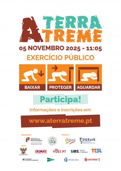 A TERRA TREME 2025 – Exercício Público de Sensibilização para o Risco Sísmico A TERRA TREME 2025 – Exercício Público de Sensibilização para o Risco Sísmico