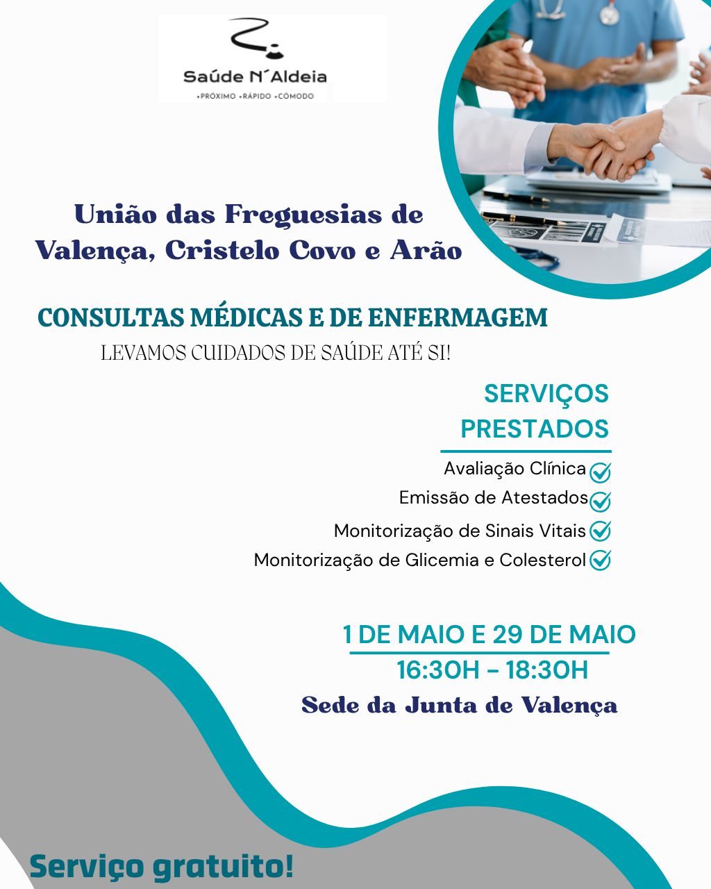 Sa&uacute;de N'Aldeia - Consultas M&eacute;dicas e de Enfermagem Gratuitas