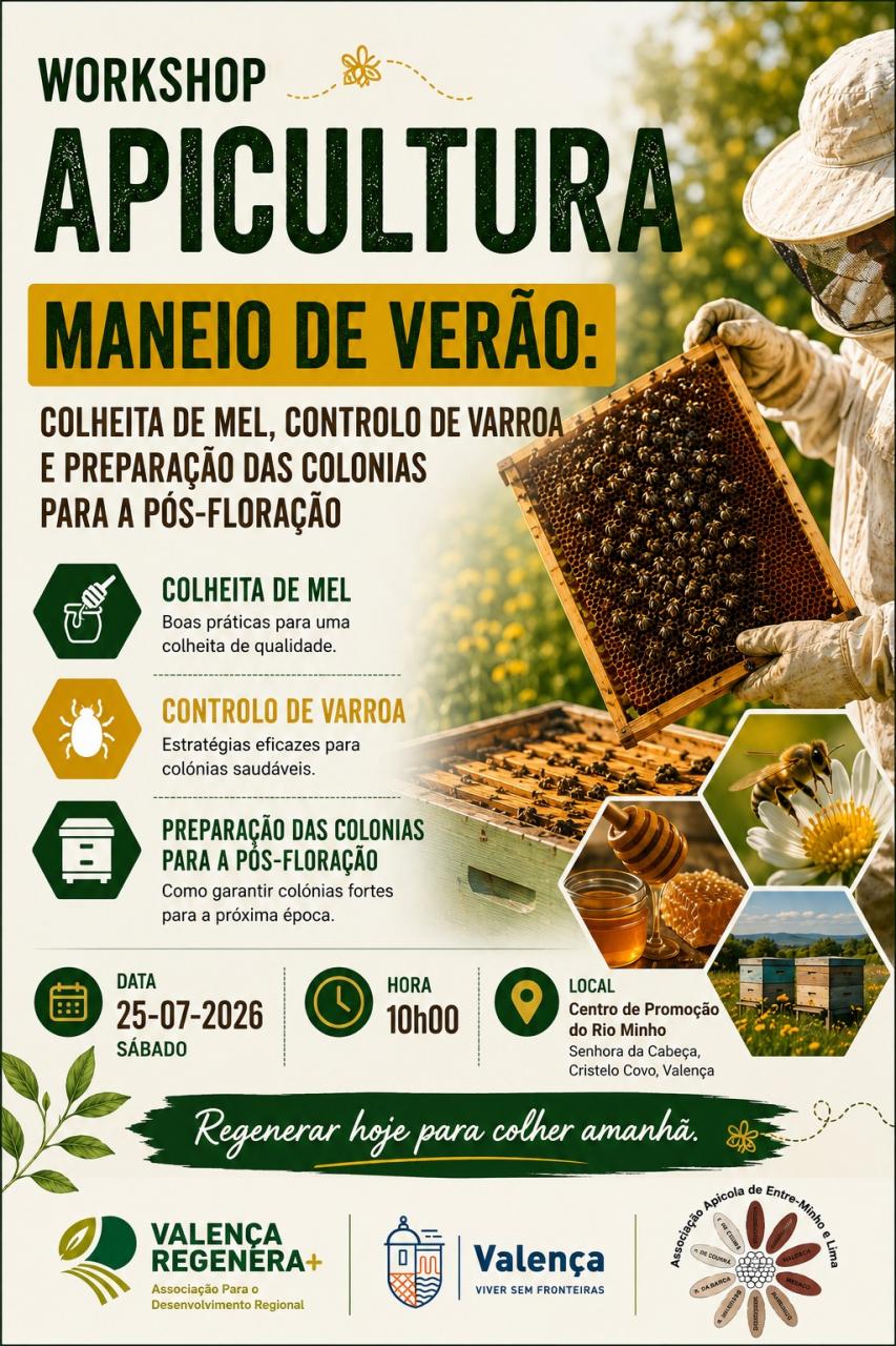 Workshop de Apicultura: Aprenda as Melhores Pr&aacute;ticas de Maneio de Ver&atilde;o