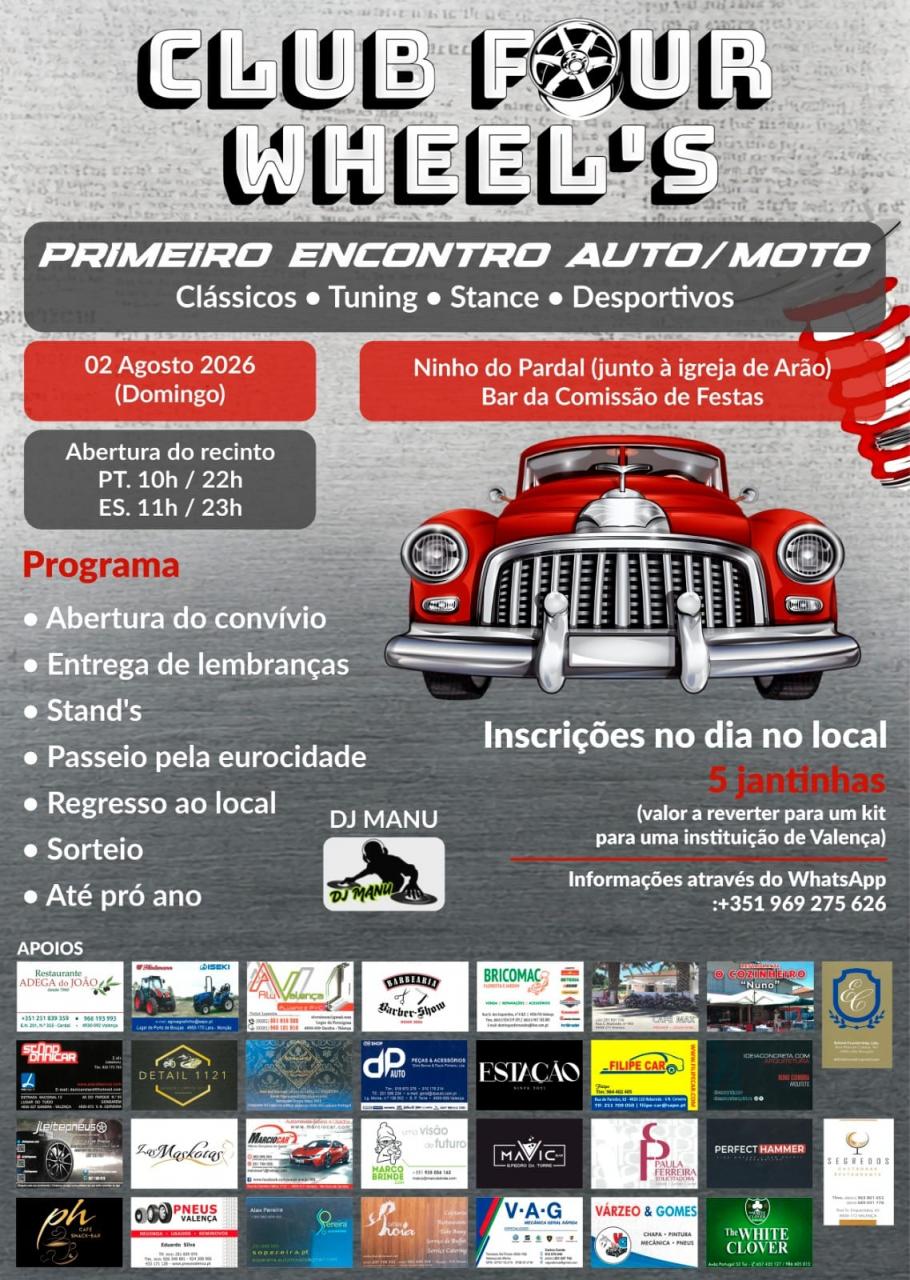 1.&ordm; Encontro Auto/Moto &mdash; Club Four Wheel's em Ar&atilde;o!