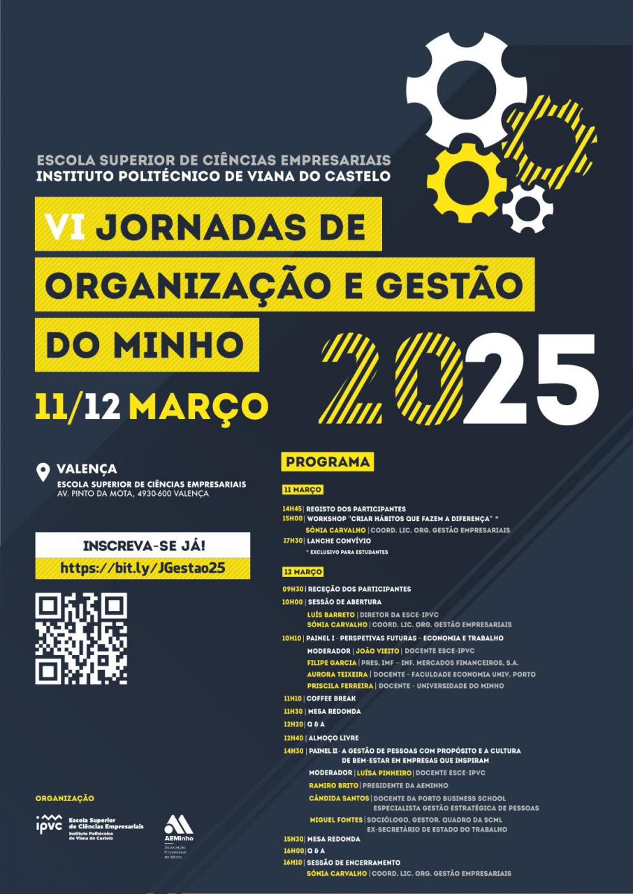 VI Jornadas de Organização e Gestão do Minho