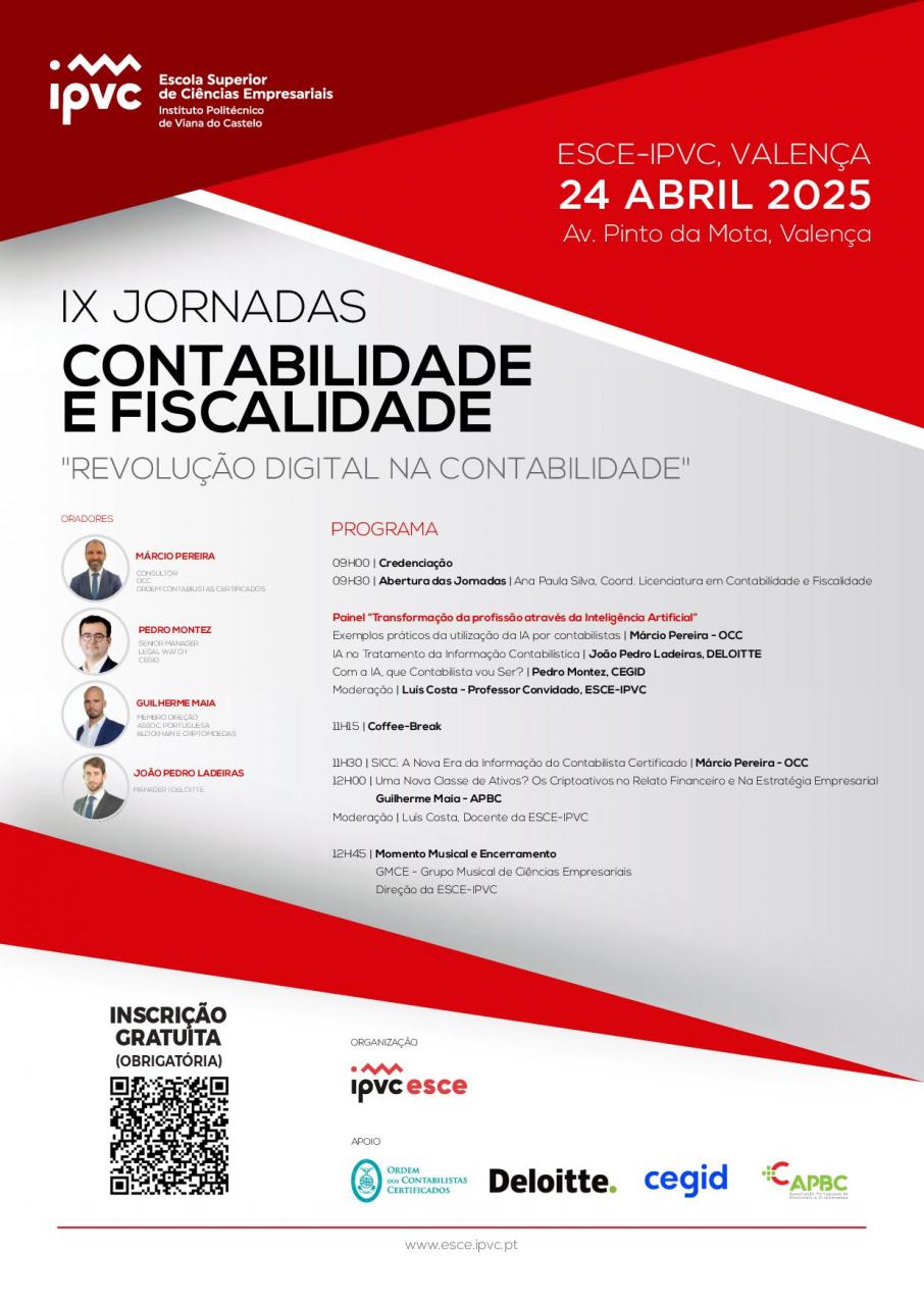 IX Jornadas de Contabilidade - "Revolução Digital na Contabilidade"