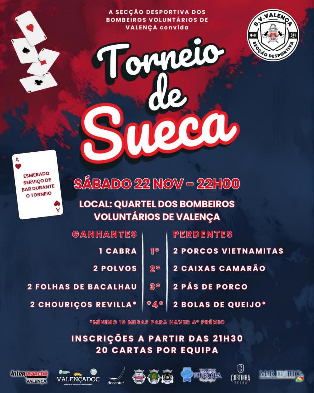 Torneio de Sueca - Bombeiros Voluntários de Valença