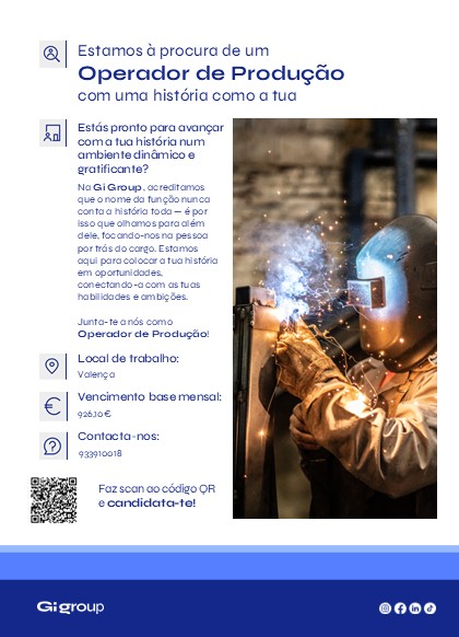 Operador de Produ&ccedil;&atilde;o 